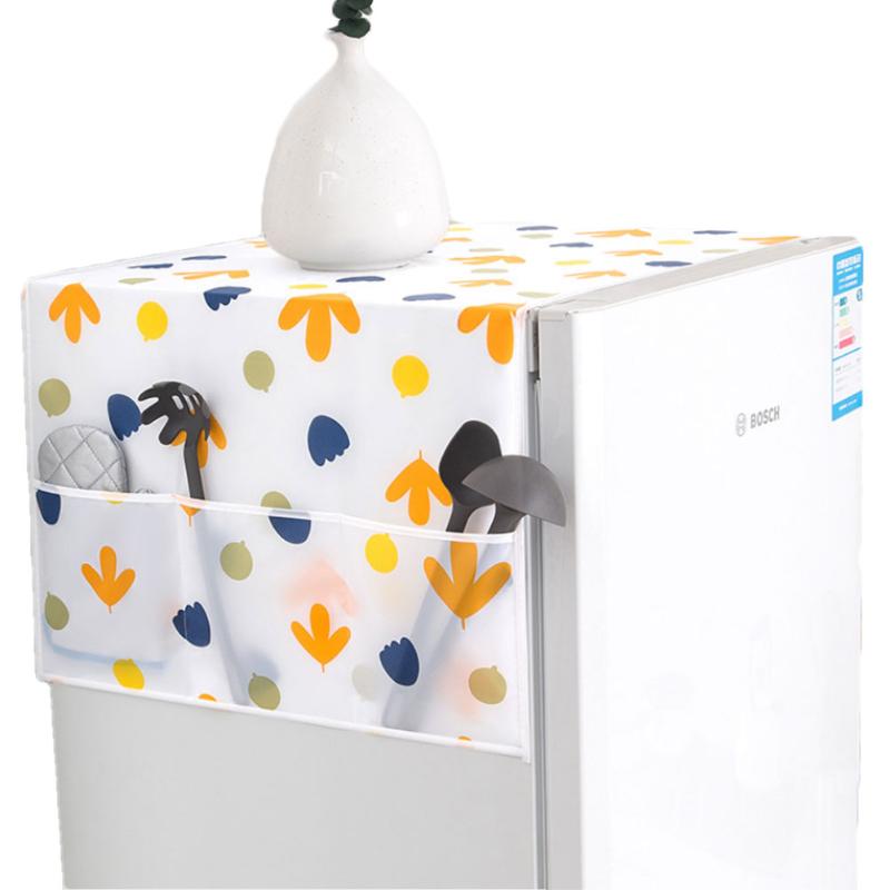 

Waterproof Refrigerator Dust Cover With 2 Storage Pockets, Washing Machine Top Cloth For Kitchen Bathroom 2021 Arrivals Aprons