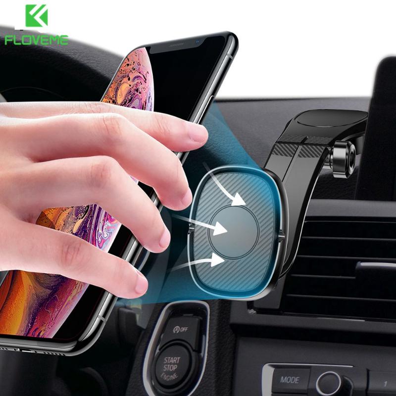 

Cell Phone Mounts & Holders FLOVEME Magnetic Car Holder For 11 XS MAX Foldable Dashboard Mobile Stand Suporte Celular