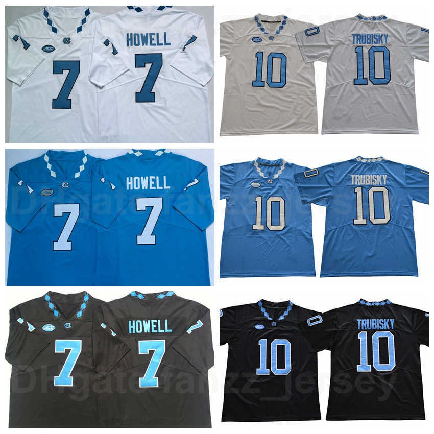 

NCAA College North Carolina Tar Heels Football 10 Mitchell Trubisky Jersey Men 7 Sam Howell University Blue Black White Team Color All Stitched Good Quality Men Sale, 7 white