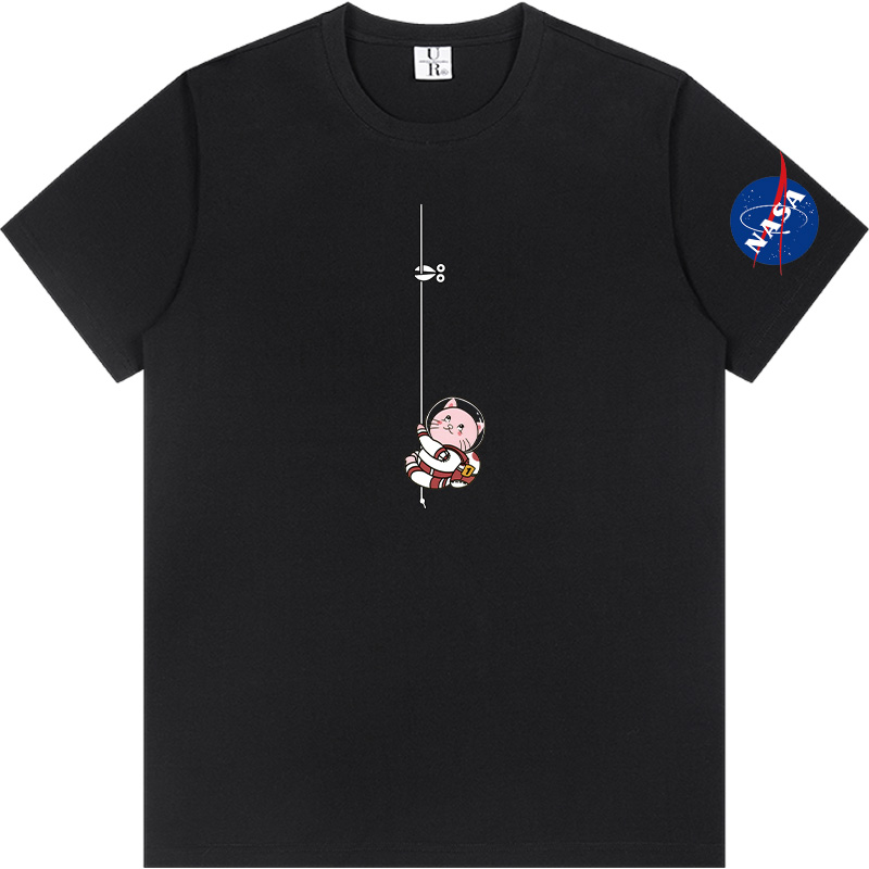 

Unisex Astronaut National Aeronautics Space Administration NASA T Shirt Crew T-Shirt Men and Women 297, Gray