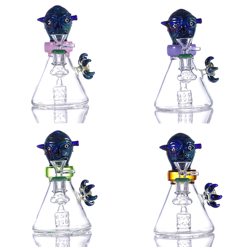 

hookah four colors Ghost face Bongs Eye of the angel oil rigs cool glass water pipe bong dab rig for sale 14mm joint