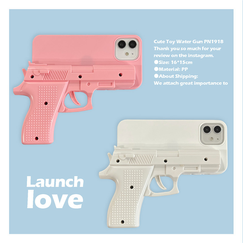

3D Gun Shape Hard Phone Shell Case Cover for iPhone 11 pro max 7 Plus 8 Plus X XS XR MAX cases, Pink