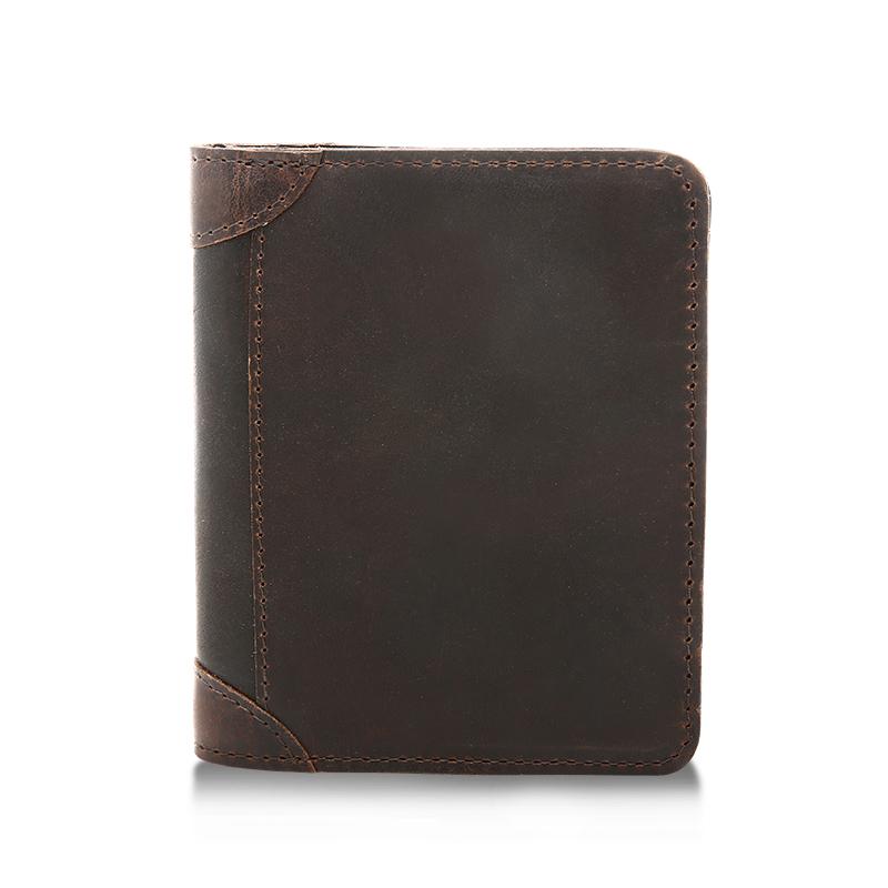 

Wallets VEJIERY Men Wallet Short Coin Purse Genuine Leather Small Vintage Male Clutch Mens, Coffee