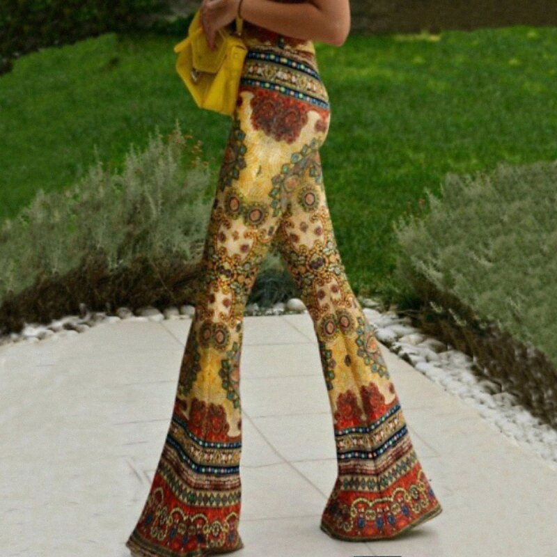 Pantalon Pantalon Palais de Palazzo Pantalon Pantalon Palazzo Pantalon Pantalon Palazzo Bleu Blue Blue Jaune S m L XL 87qa #