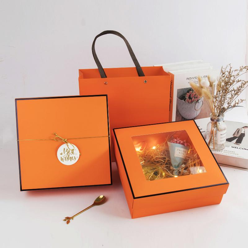

Gift Wrap Creative Companion Hand Box Window Tote Bag World Cover Packaging Paper