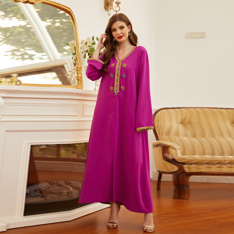

Ramadan Eid Mubarak Abaya Dubai Turkey Muslim Dress Kaftan Islam Clothing Vestido Mujer Robe Longue Musulman Dresses For Women