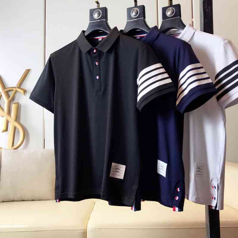 

2022 New Summer Solid Men Polo Shirt Mens Shirts Short Sleeve Cotton Polos Outwear Clothing Business Jerseys Breathable, White