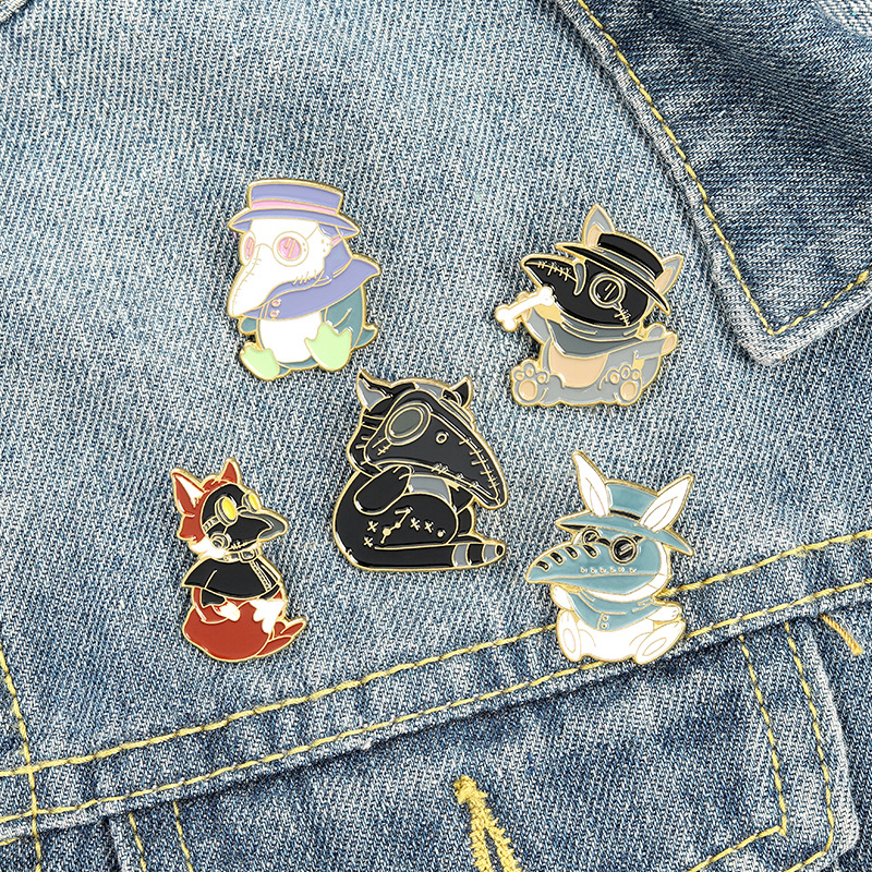 

Crow Enamel Brooches Pin for Women Fashion Dress Coat Shirt Demin Metal Funny Brooch Pins Badges Promotion Gift 2021 New Design