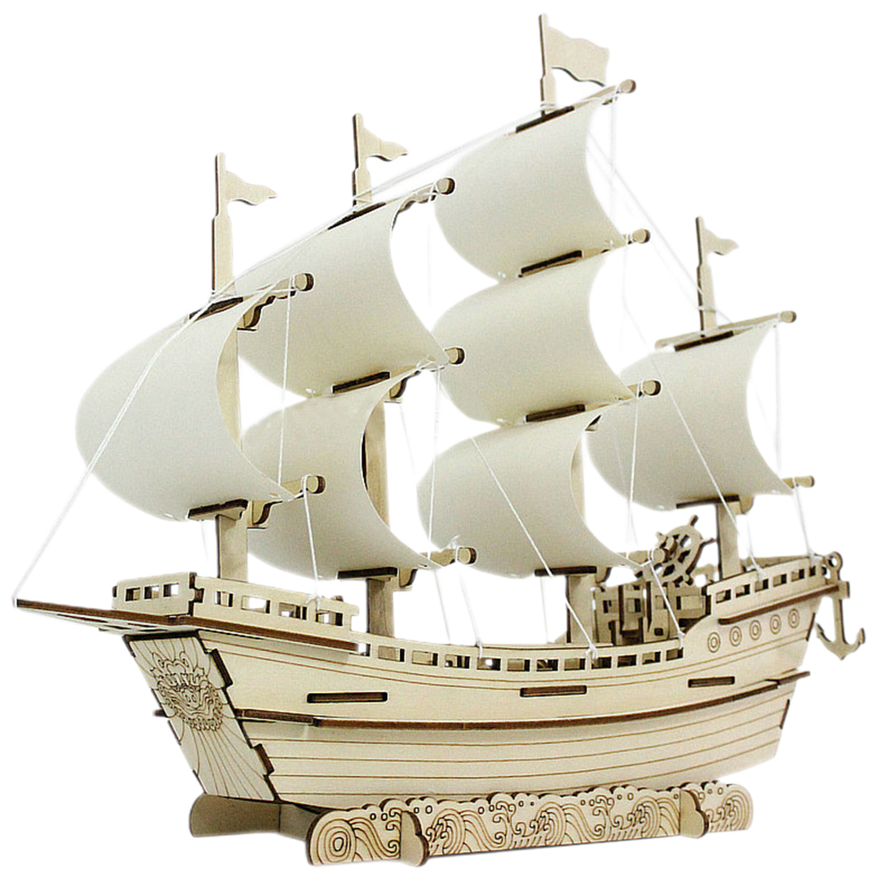 

DIY Assembly Model Decoration Hand-Assembled Sailing Boat Wooden Crafts Decoration Children'S Toy Gift