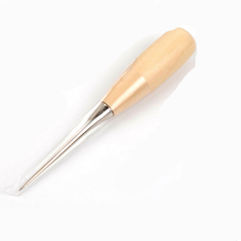 Craft Stitching Leather Supplies Wood Handle Cloth Awls Leather Stitching Awl Professional Portable Sewing Tool-image-690912213