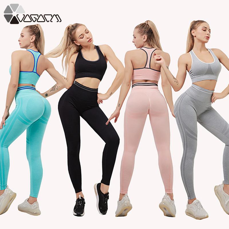 

Seamless 2 Piece Yoga Set Women Sports Bra Top High Waist Leggings Fitness Running Peach Buttocks Tracksuit Gymwear Workout Suit Outfits, White;red