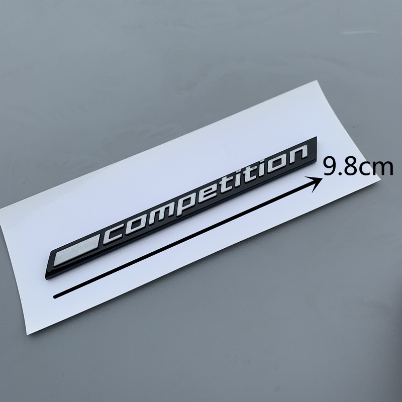 

Glossy Black COMPETITION Bar Underlined Emblem for BMW Thunder Edition M1 M2 M3 M4 M5 M6 M7 M8 X3M X4M X5M X6M Car Trunk Sticker