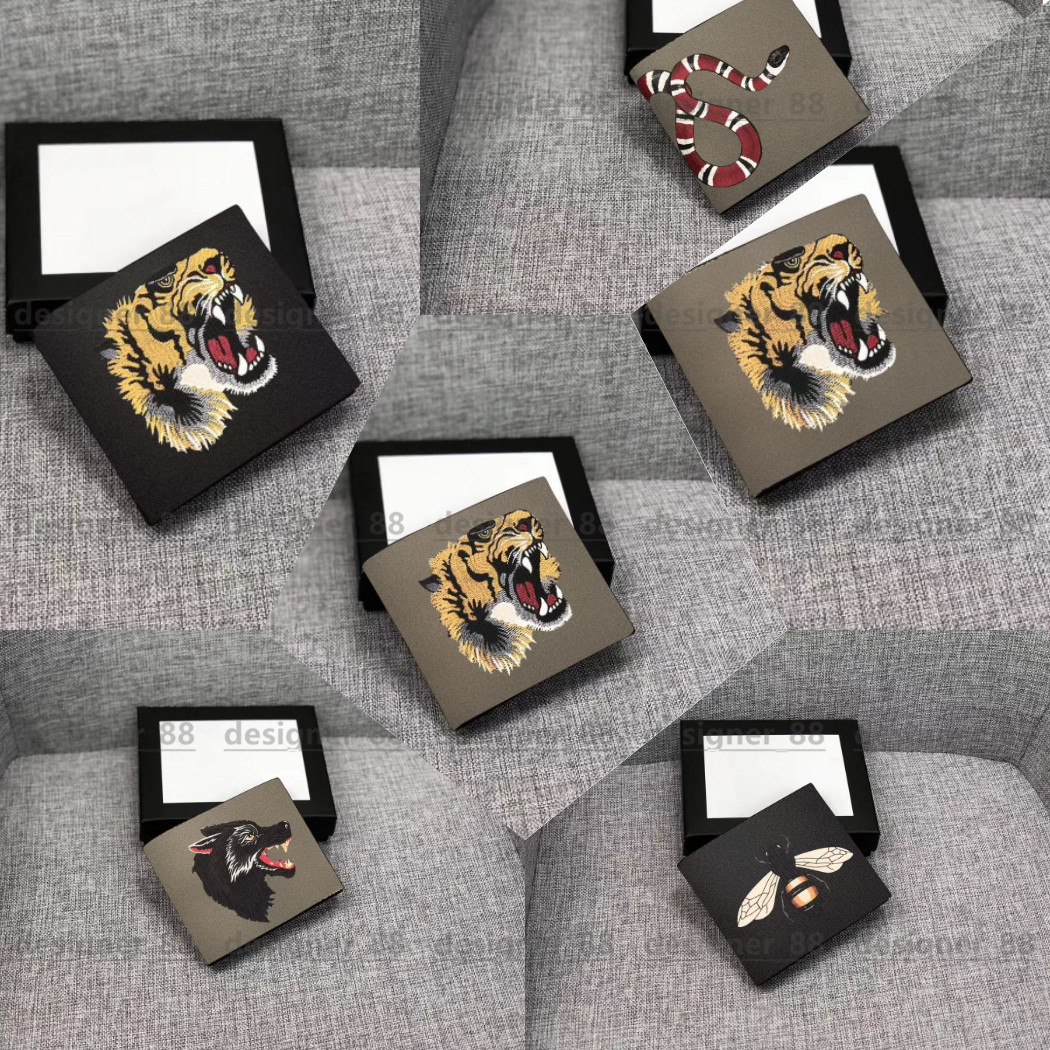 

high quality Luxurys Designers Wallets Genuine Leather Purse Holder free designer little bee Women's Coin Card Holders embossing Lambskin Key Pocket Interior Slot, Black + webbing