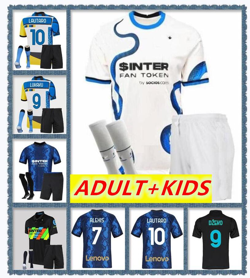 

S-4XL Players & fans Adult kids kit Inter BARELLA 4th soccer jersey LUKAKU VIDAL LAUTARO ERIKSEN ALEXIS 20 21 DE VRIJ football shirt 2021 2022 HAKIMI uniforms