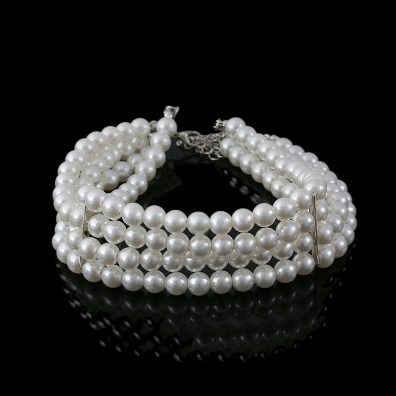 

Chokers Fashion Pearl Beads Pendant Multilayer Collar Choker Necklace