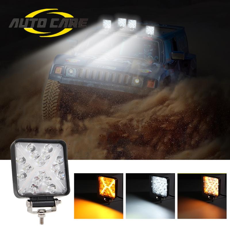 

Car Headlights Light LED Work Yellow White Mixed Flashing Function Dome Strip Roof Auxiliary Spotlight Headlight