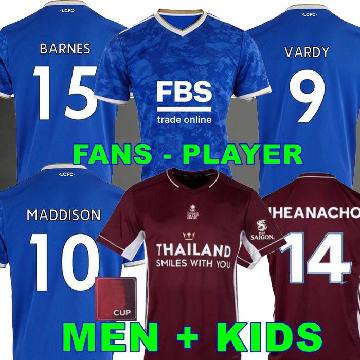 

21 22 Leicester VARDY IHEANACHO soccer jersey home away football shirts NDIDI Tielemans BARNES 2021 2022 final Fofana MADDISON fans player v, Black;yellow