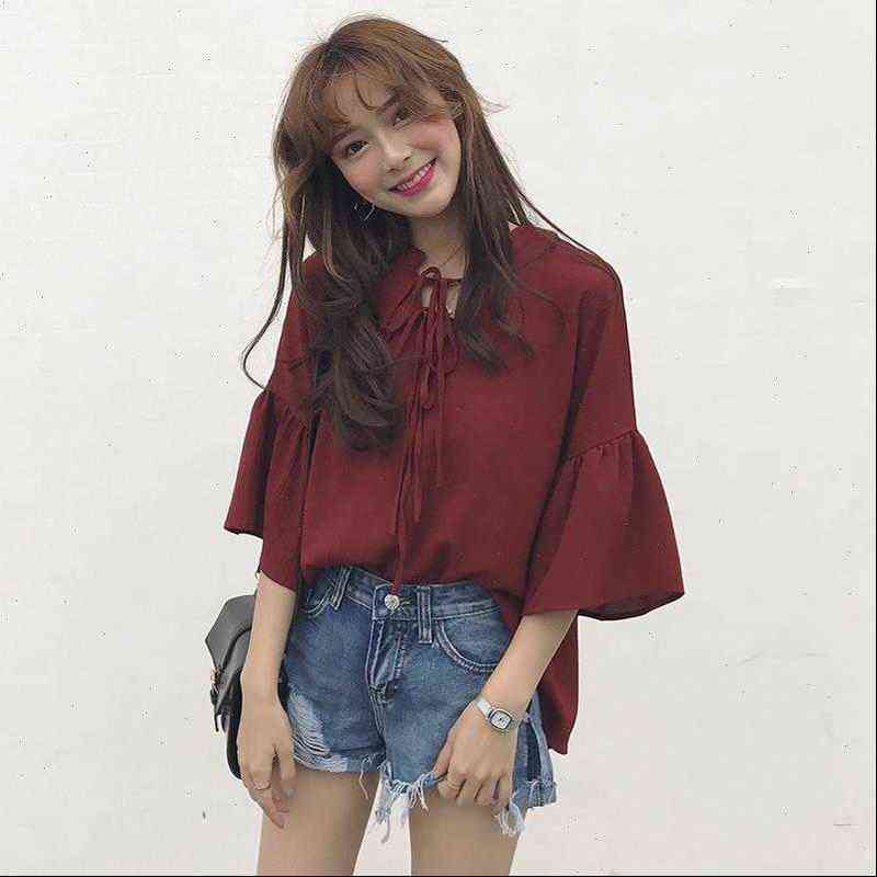 

wholesale autumn winter selling fashion womens shirt casual chiffon bw50, White