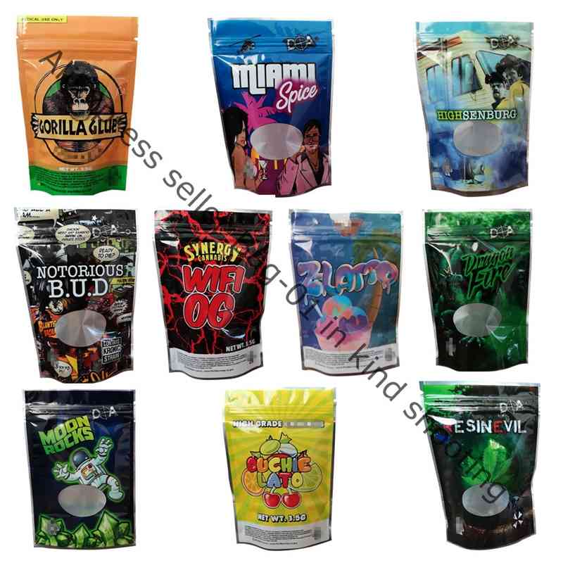 

NEW Bag Resealable BAGS-ONLY Bag No any food Bag MYLAR SMELL PROOF Resealable BAGS 3.5G 210323