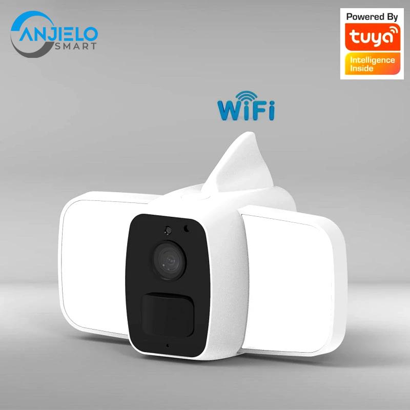

Tuya WiFi Floodlight Camera 1080P CCTV Security Video Surveillance Outdoor Waterproof Wall Light IP Cameras