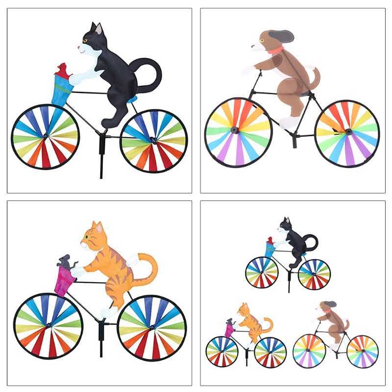 

Bciou VIVIXIXILAOJH 1/3pcs Wind Spinner Animal Dog Cat Bike Windmill Stake Statue for Garden Lawn Yard Decoration Q0811