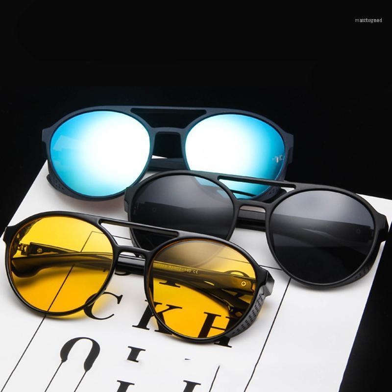 

Sunglasses Classic Punk Men Brand Designer Vintage Sun Glasses For Gafas UV4001