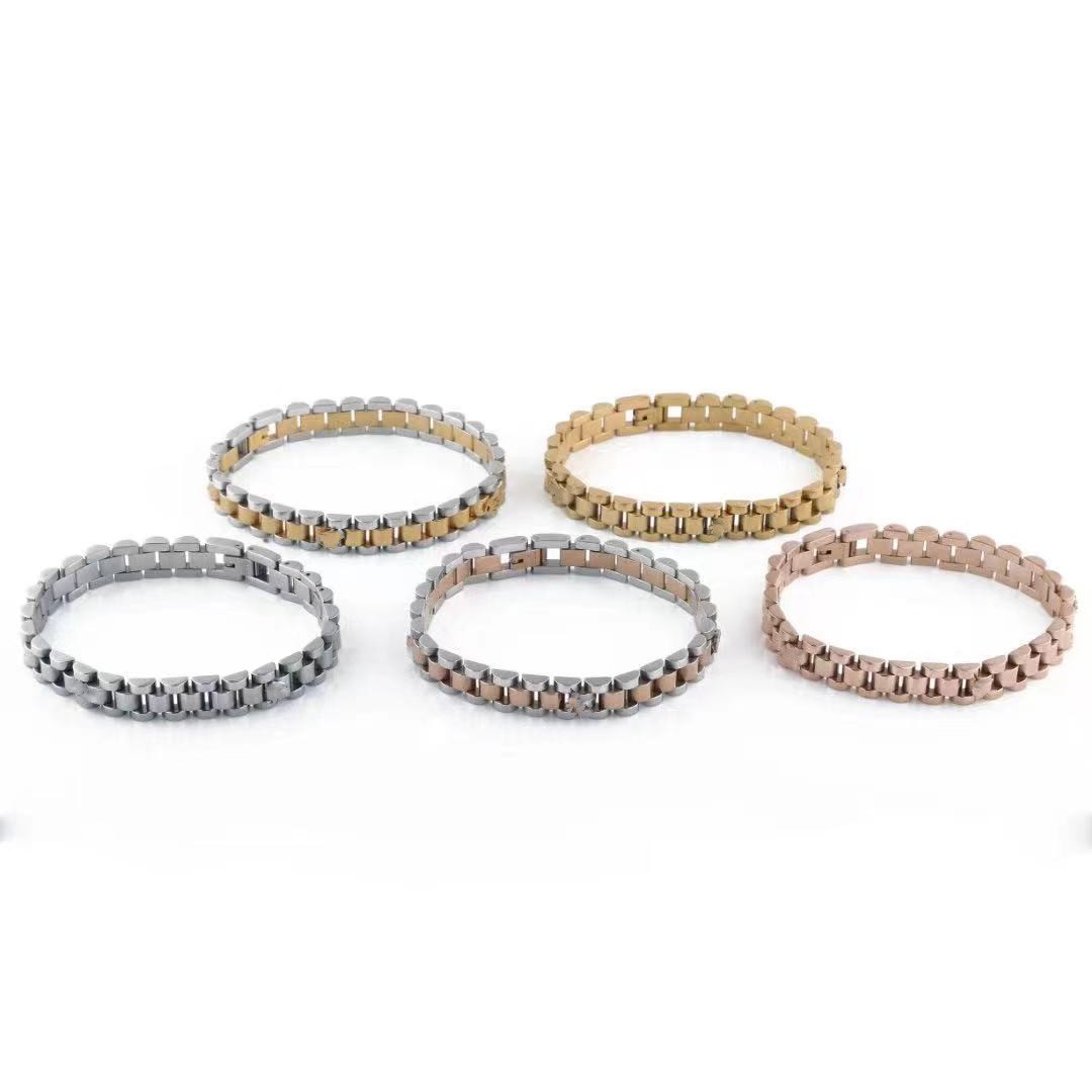 

2021 woman watch chain Luxury designer Bracelet men jewerly stainless steel charm cufflink fashion party christmas gift womens bangles bracelets