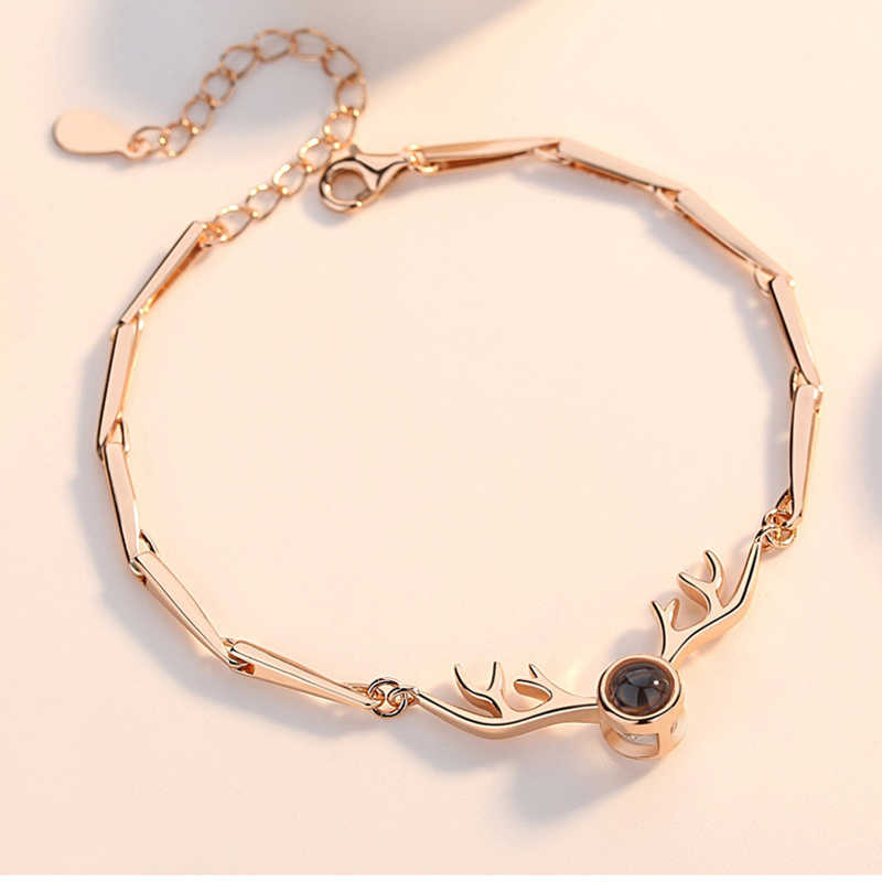 

Fashion Bracelet 100 Languages i Love You Couple Bracelet Lover Jewelry Q0719