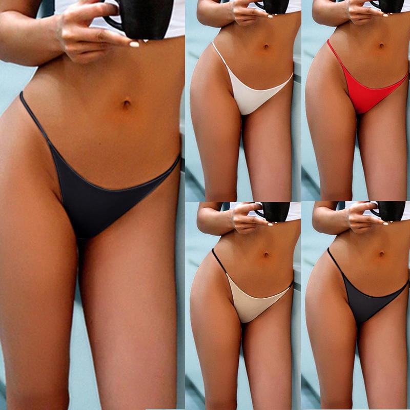 

Women' Panties Sxey Lingerie Fashion G-strings Thongs Basic Elastic Comfortable Sexy Solid Colorprint Underwear Ropa Interior Femenina, Beige