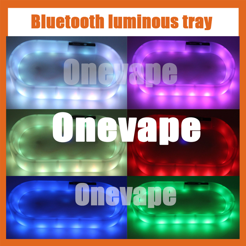 

Large Size Bluetooth Speaker Luminous LED Tobacco Roller Tray With packaging bag Dry Herb Rolling Cigarette Storage Smoking Holder PK Cookie