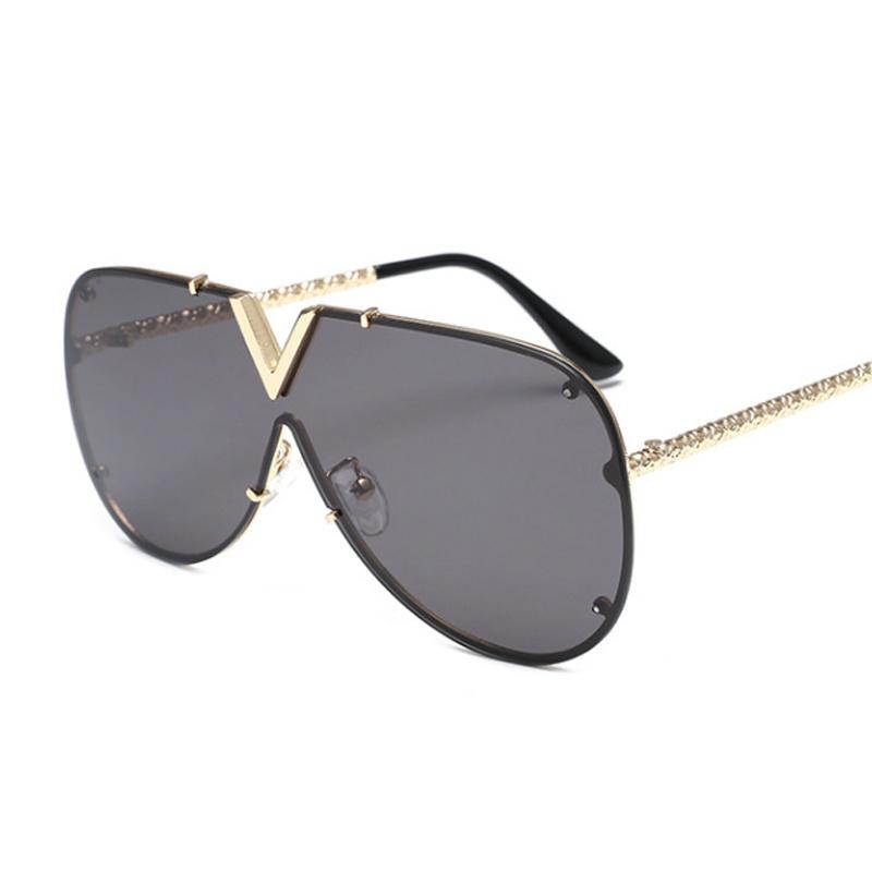 

Sunglasses Luxury Oversized Men Brand Designer Big Frame Metal Style Sun Glasses For Women Fashion High Quality