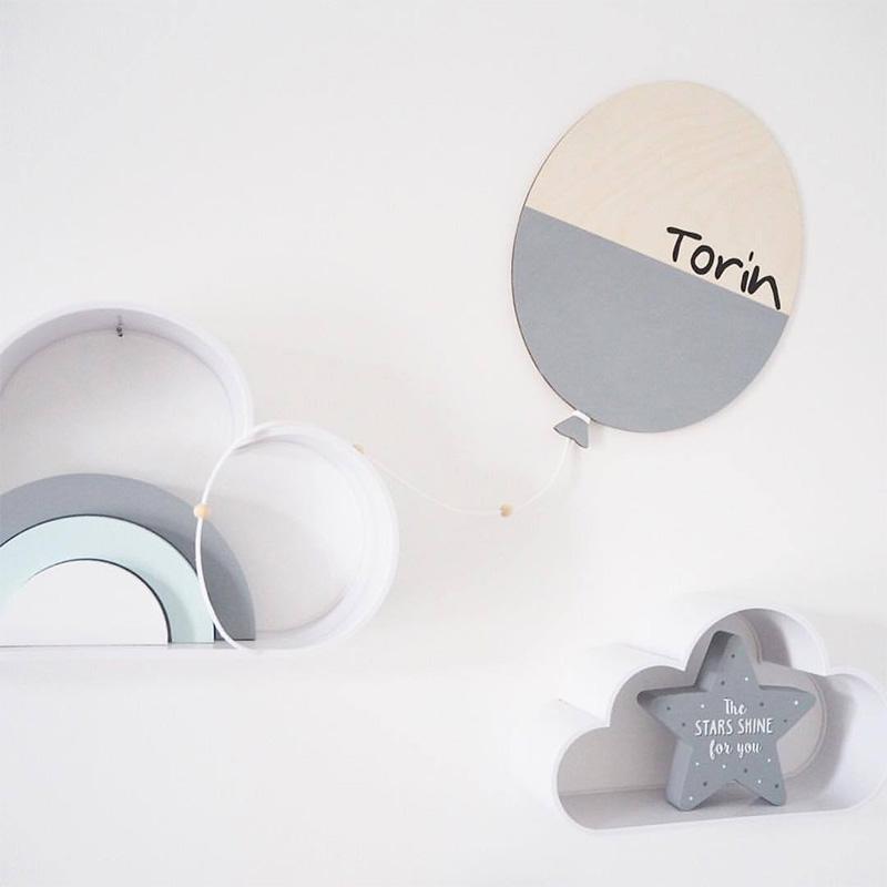 

Nordic Style Wall Art Children Room Decorations Wood DIY Crafts Balloon Hanging Ornament Nursery Home Decor Po Props Gifts Decorative Object