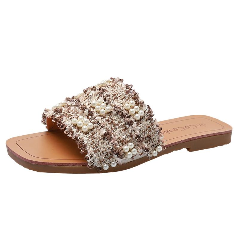 

Slippers SAGACE Summer Women Casual Outdoo Shoes Breathable Massage Comfortable Beach Out-of-the-slip With Versatile Fashion Walk Slipper, Beige