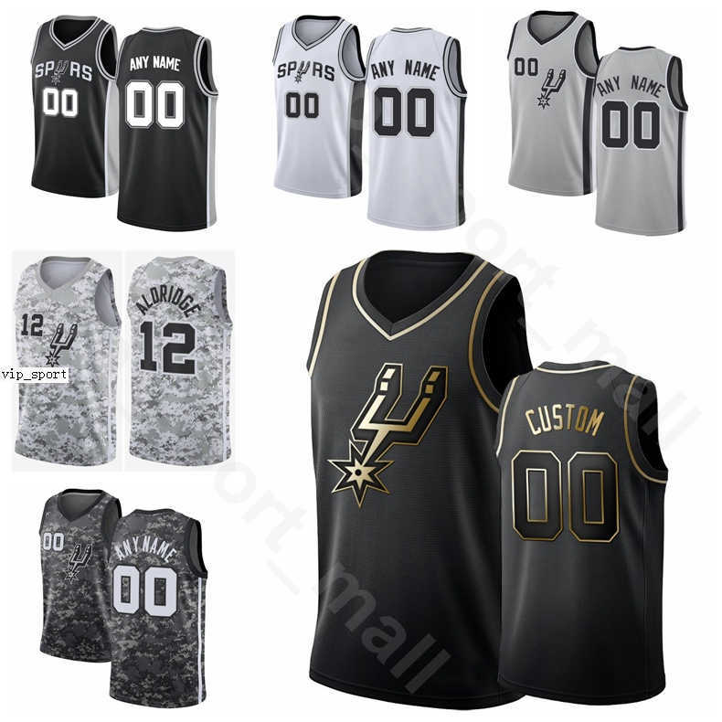 

Screen Print Basketball Patty Mills Jerseys Marco Belinelli Rudy Gay Trey Lyles Jakob Poeltl DeMarre Carroll Black White Man Woman Youth, Women black