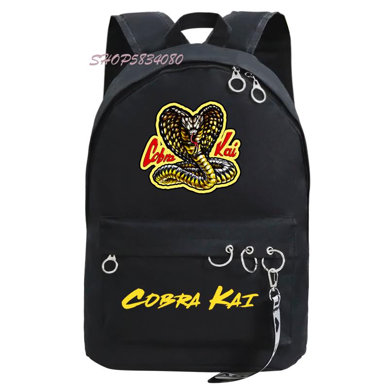 

Backpack Cobra Kai Printed Children Cartoon School Bag Laptop Rucksack Travel Mochila Backpacks For Women Para Hombre