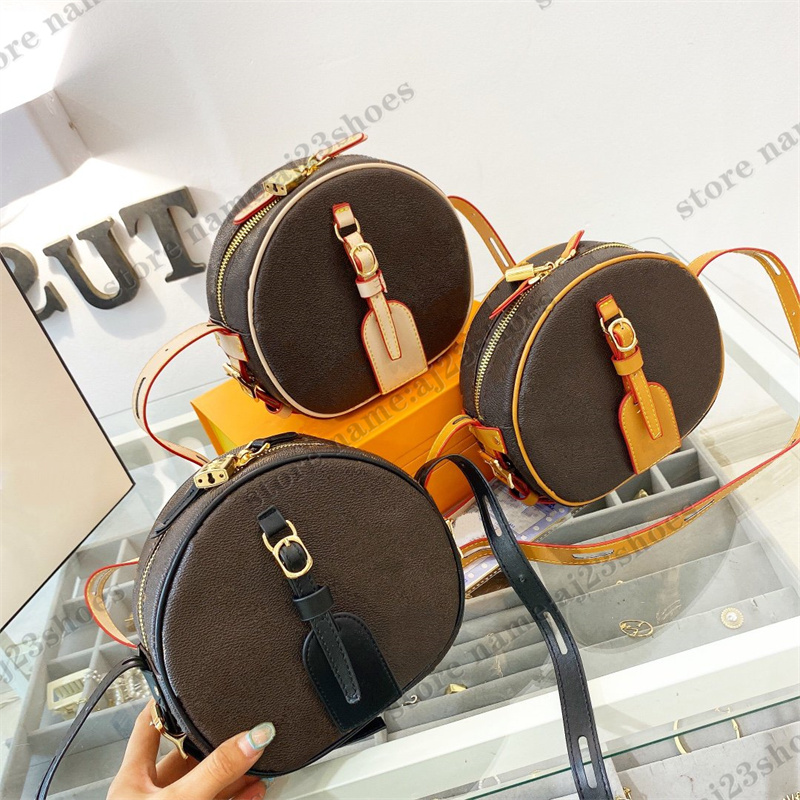 

Boite Chapeau Souple PM Cross Body Bag Monograms Classic Hat Box Purse Wallet Designers Womens Handbags Purses Zip Leather Luggage Tag Mini Bag, 01