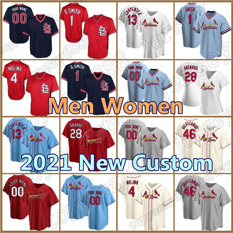 

Custom 28 Nolan Arenado Jerseys Cardinal Baseball 4 Yadier Molina 46 Paul Goldschmidt 1 Ozzie Smith 13 Matt Carpenter 34 Yairo Munoz, Men custom new coolbase(hongque)