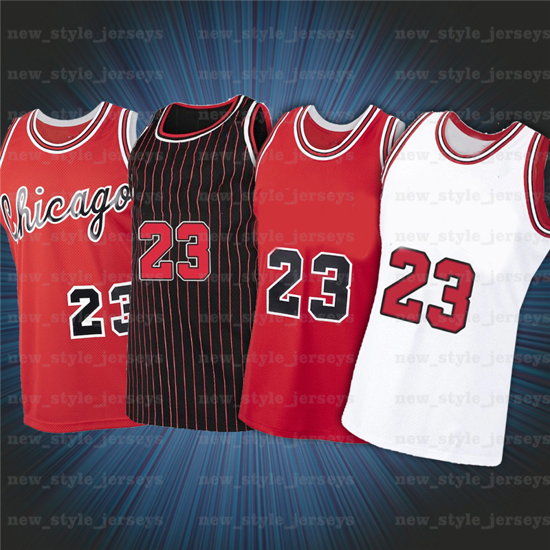 

23 MJ Jersey Dennis Scottie Rodman 33 Pippen NCAA Retro 1995 1996 MJ Basketball Jerseys Chicago Bulls&#13Jerseys, Black;red