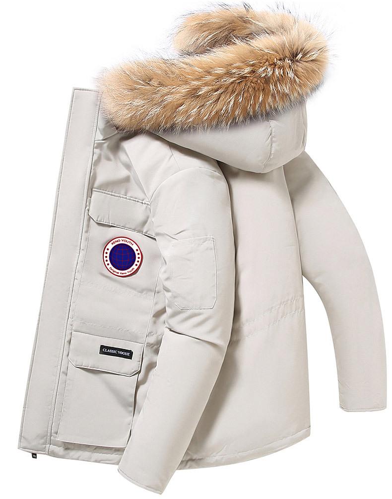 Mens Designer Jackets New Brand Down Goose feather Jacket with Letter Highly Quality Winter Coats Sports Parkas Top Clothings Rice white