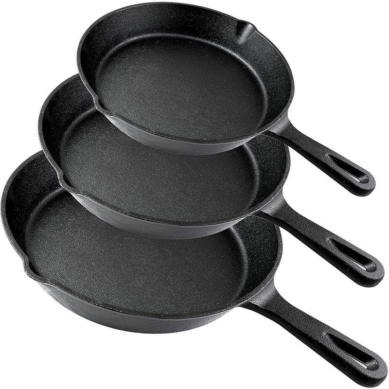 

Cast Iron Frying pan Non-stick Coating Pot Breakfast Pancake Skillet With Heat Resistant HandleGas Induction Cooker Cookware 210319