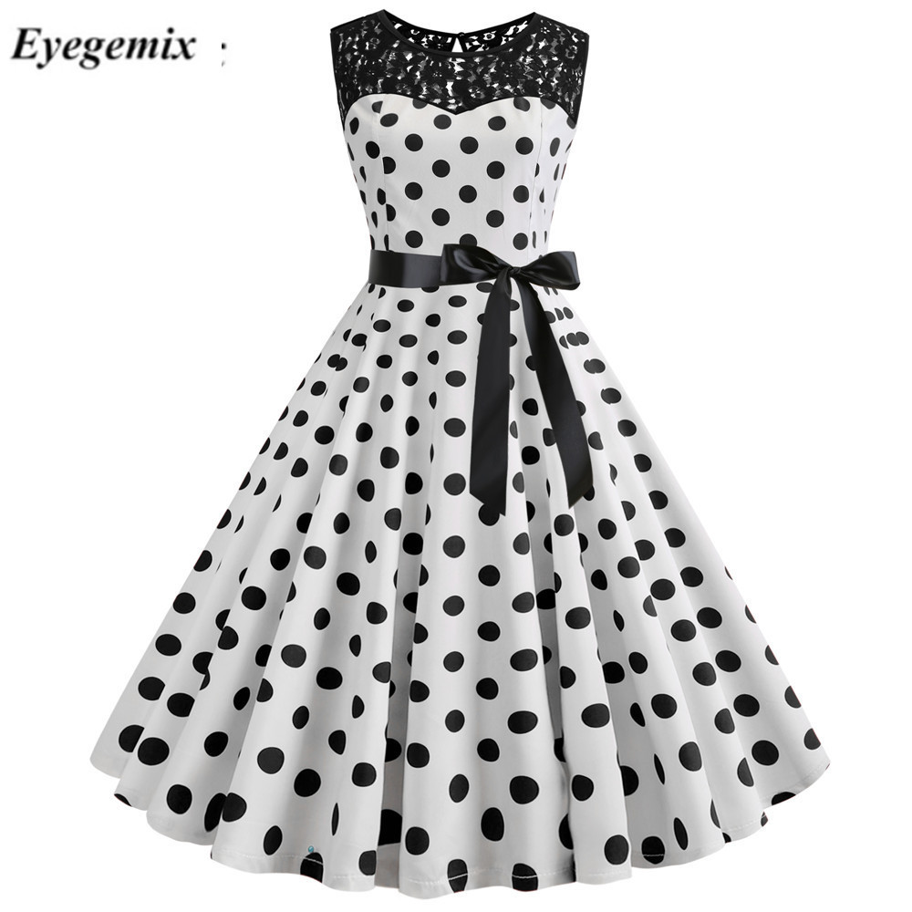 

2021red lace patchwork summer dress women robe retro vintage valentines day party dress casual office ladies work dress plus size, Black;gray