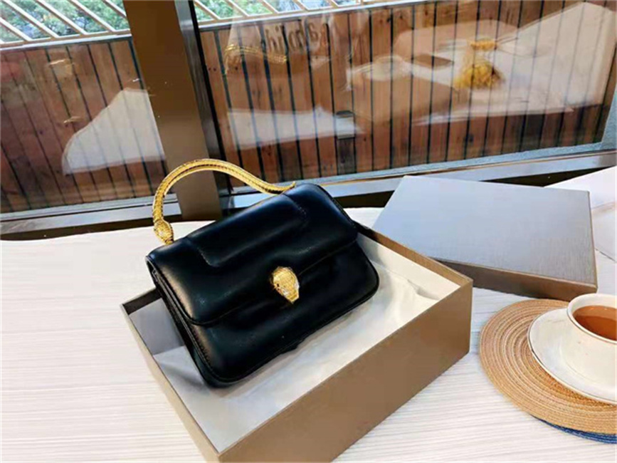 

Designer bags Ladies luxury quality shoulder bag Handbag Handbags Wallets Snake head embellished with agate stone Lambskin material fabric Fashion all-match, Not a bag;buy a bag and get a dust bag