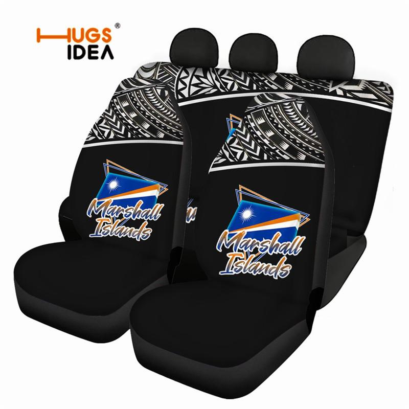 

Tribal Nation Print Non-slip Front Back Car Seat Cover Island Full Set Auto Interior Front&Back Seat4Pcs/Set Decoration Black Chair Covers