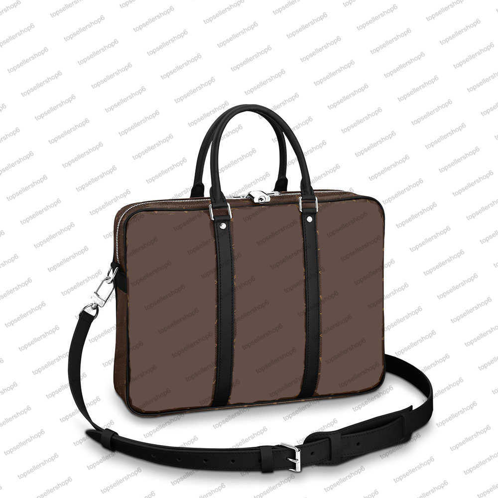 

M52005 N41478 Men briefcase MESSENGER Canvas check designer real leather lock key Purse handbag Shoulderbag bag PORTE-DOCUMENTS portfolio, N41478 black check print
