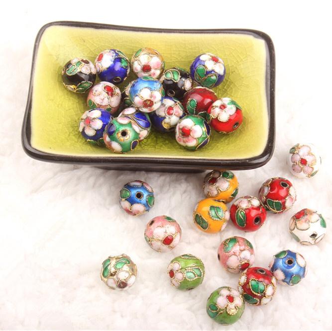 

Other Wholesale 10 PCS Multicolor Cloisonne Thread Round Bead DIY Enamel Wire Inlay Loose Beads 8-12mm
