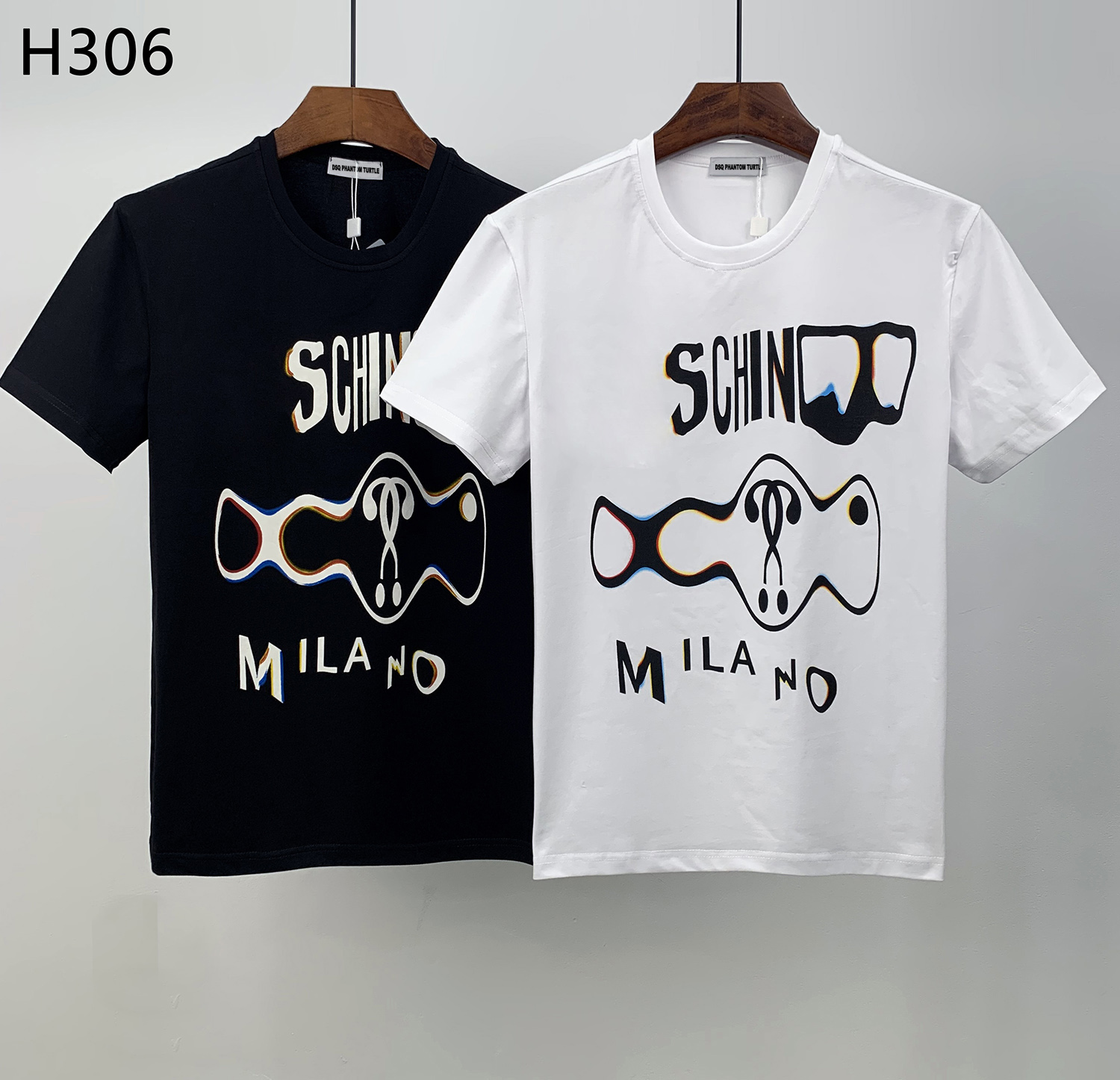 

DSQ PHANTOM TURTLE 2022SS New Mens Designer T shirt Italian fashion Tshirts Summer DSQ T-shirt Male High Quality 100% Cotton Tops 619176, Black