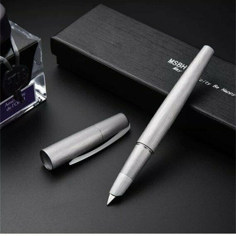 

Fountain Msbh2000-1 Pen Fine Nib Converter Silver Brusehd Aluminium