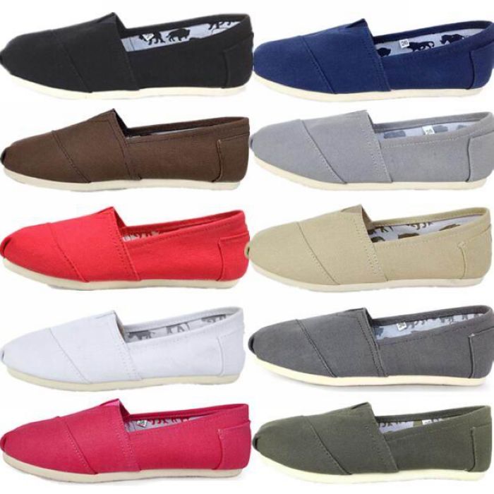 

New Women and Men Fashion Canvas Shoes loafers Flats Espadrilles casual solid flats Sneakers Size 35-45, Red