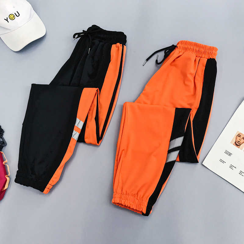 

Streetwear Loose Harajuku BF Harem Pantsloose sweatpants casual Cotton trouser Pocket high Waist Autumn Leisure Pants 210531, Black