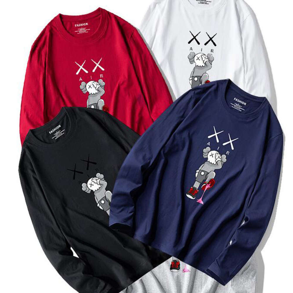 

2020 KAWS Hoodies 19FW Mens Cotton High Quality Cartooon Printing Long Sleeves Sweatshirts Hoodies Autumn Winter Clothes, Black